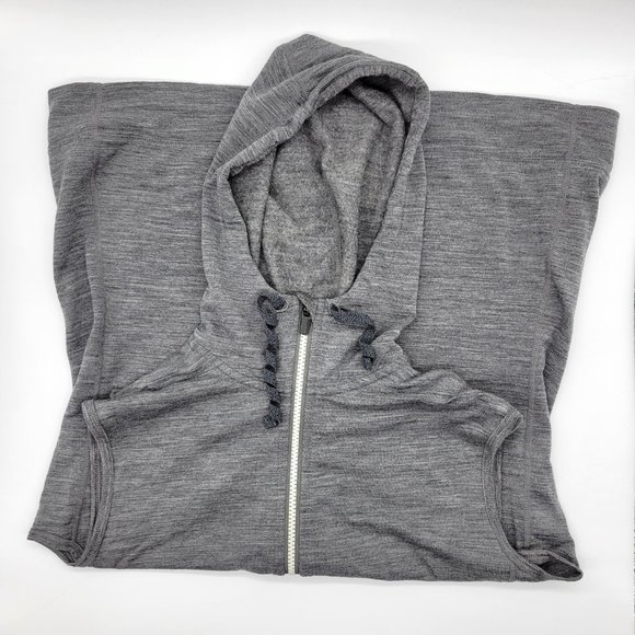 Icebreaker Women’s Mid-Layer Hooded Full Zip Vest L Merino Wool sleeveless top - Picture 3 of 8